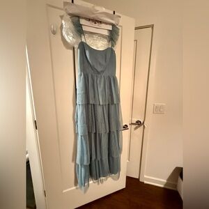Revelry Poppy Tulle Dress in French Blue